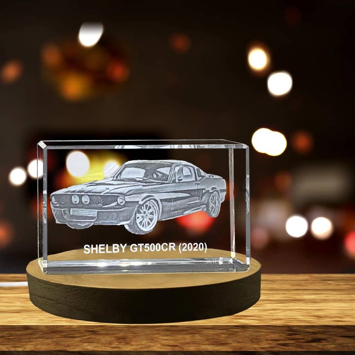Cristal 3D Exquisito Gravado do Shelby GT500CR 2020 por atacado de AB Crystal Collection