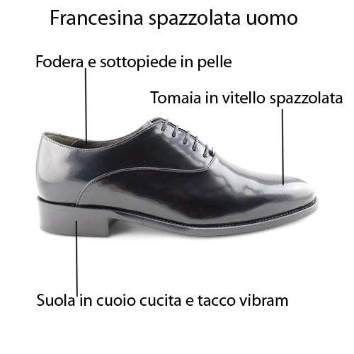 Otisopse – Großhandel Oxford-Schuhe – Herren – Schwarze Oxford-Schuhe aus gebürstetem Leder9