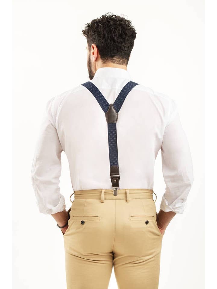 Ciccone Laboratorio Italiano - Wholesale Suit Vest - Men's - Polka dot suspenders2