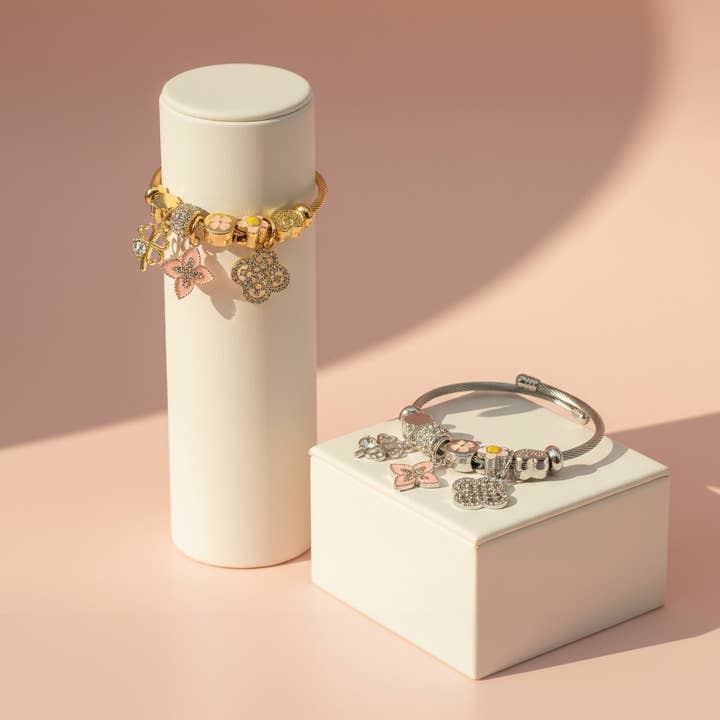 Arya Jewellery Wholesale - Wholesale Charm/Dangle Bracelet - Clover Crystal Charm Beaded Bracelet3