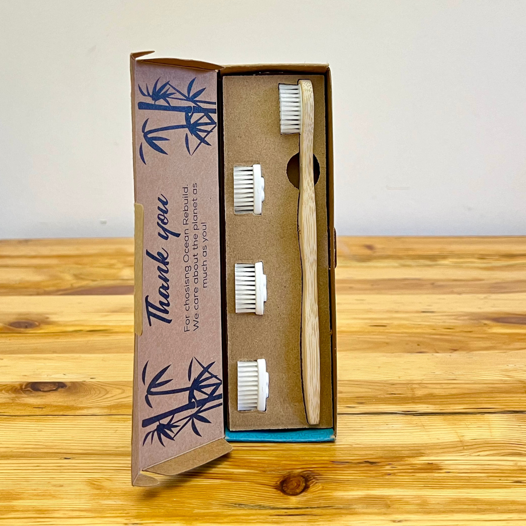 Ocean Rebuild - Wholesale Toothbrush - ReFresh 4 in 1 Bamboo Toothbrush With Removable Bristles 2