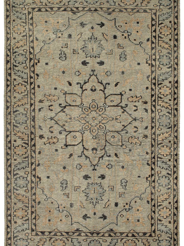 Tapete Retangular Herrera Collection Pewter Verde 3'x5' por atacado de contempo fashion