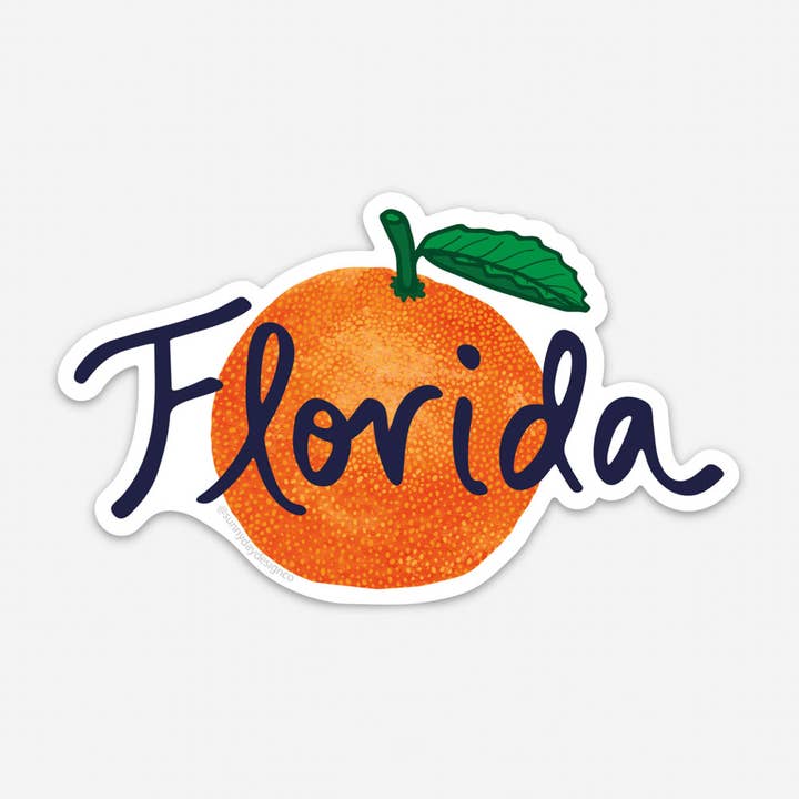 Florida Orange Vinyl Magnet for wholesale by Sunny Day Designs