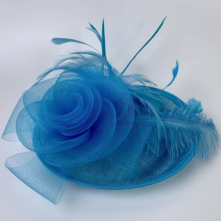 Floris Linens - Wholesale Fascinator Hat - Women's - Derby Feather Hat Fascinator for Parties (11 Colors)