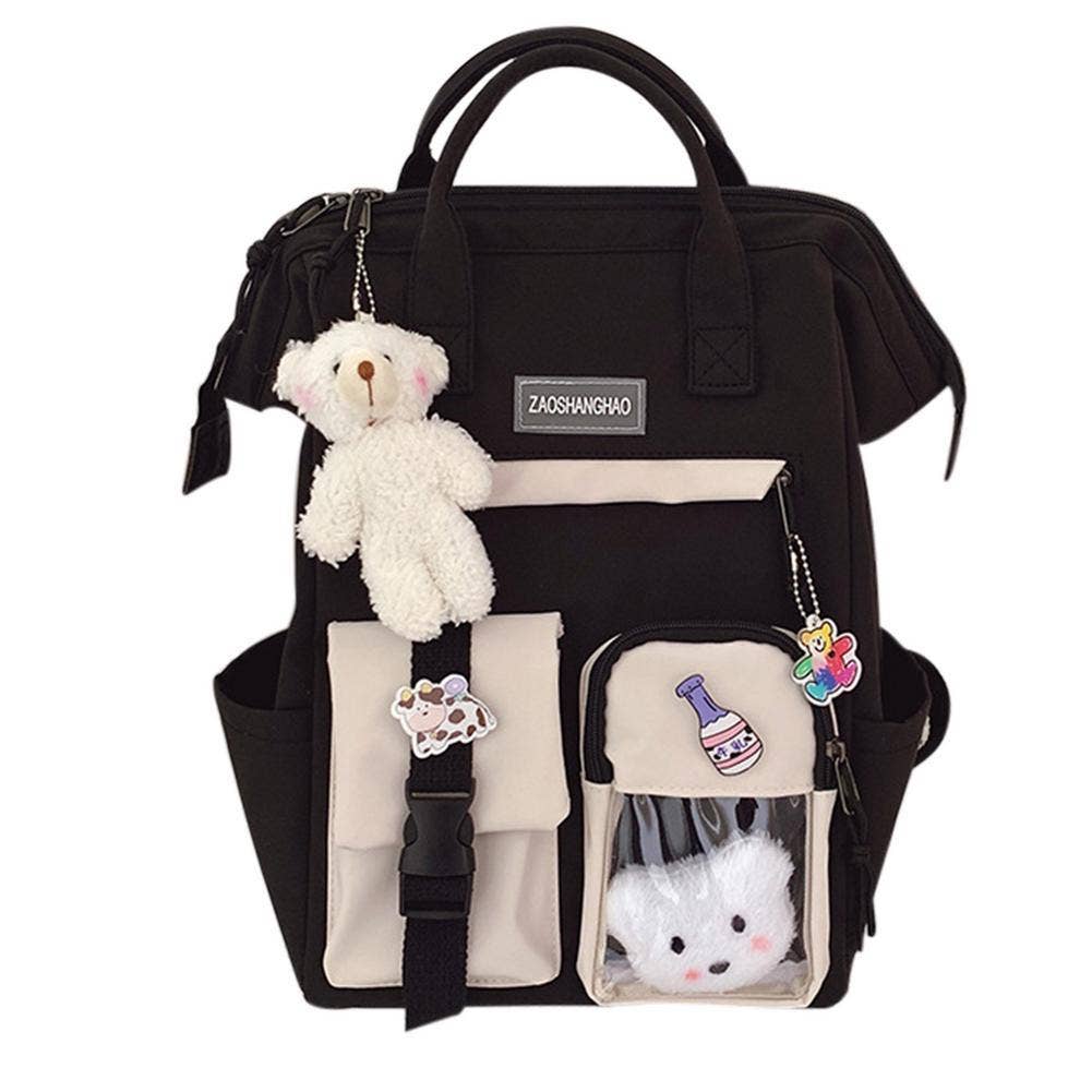 2021 Preppy Purple Backpack Women Waterproof Candy Colors Backpacks Fancy High School Bags for Teenage Girl Cute Travel Rucksack for wholesale on Faire3