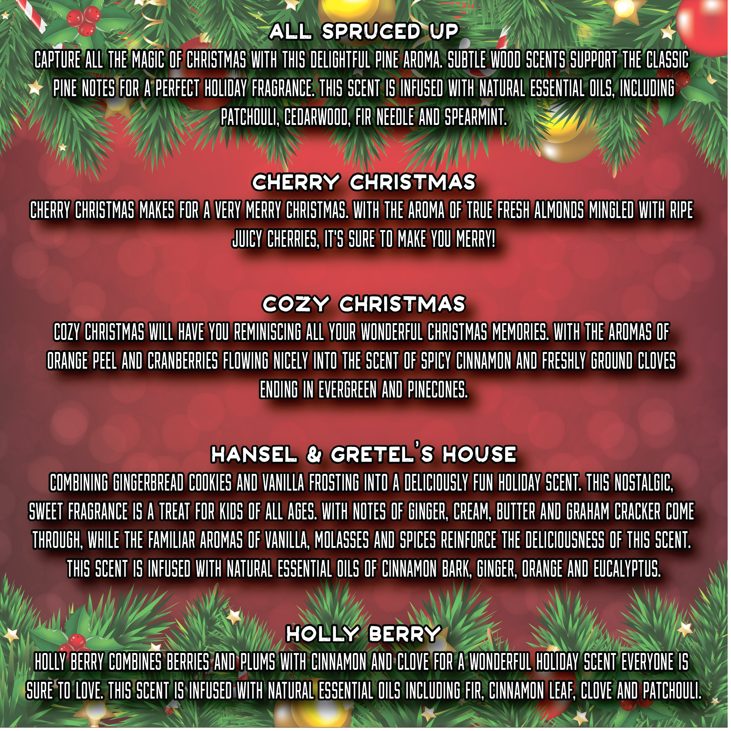 Old Town Soap Co. - Venta al por mayor Velas en tarros - Velas navideñas de 12 onzas, disponibles en 12 aromas de feliz Navidad10