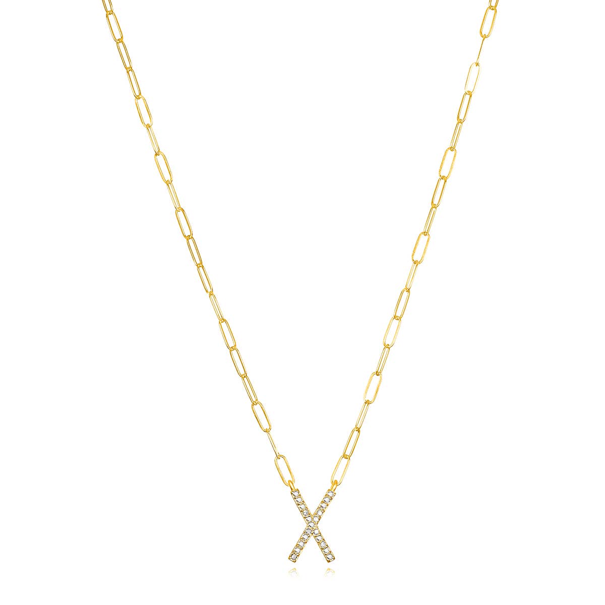 Amelia Rose Jewelry - Wholesale Pendant/Charm Necklace - Grand Diamond Initial Necklaces-All Letters Gold31