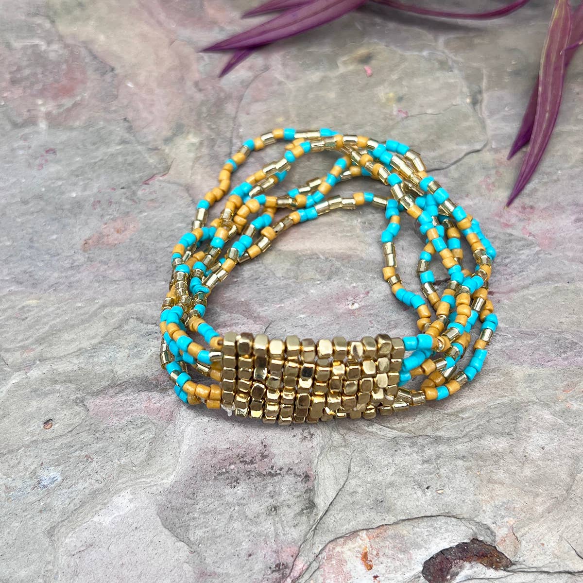 Anju Jewelry - Wholesale Beaded Bracelet - Seed Bead Stretch Statement Bracelets- Multiple Color Styles2