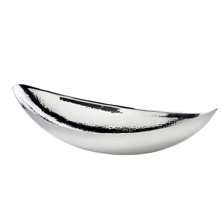 EDZARD - Wholesale Decorative Plate/Dish/Bowl - Halifax bowl (length 40 cm), silver-colored, highly polished2
