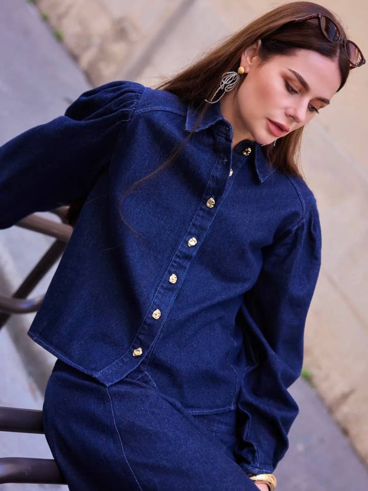 Frime - Wholesale Jacket - Women's - Long-sleeve denim jacket - 56850