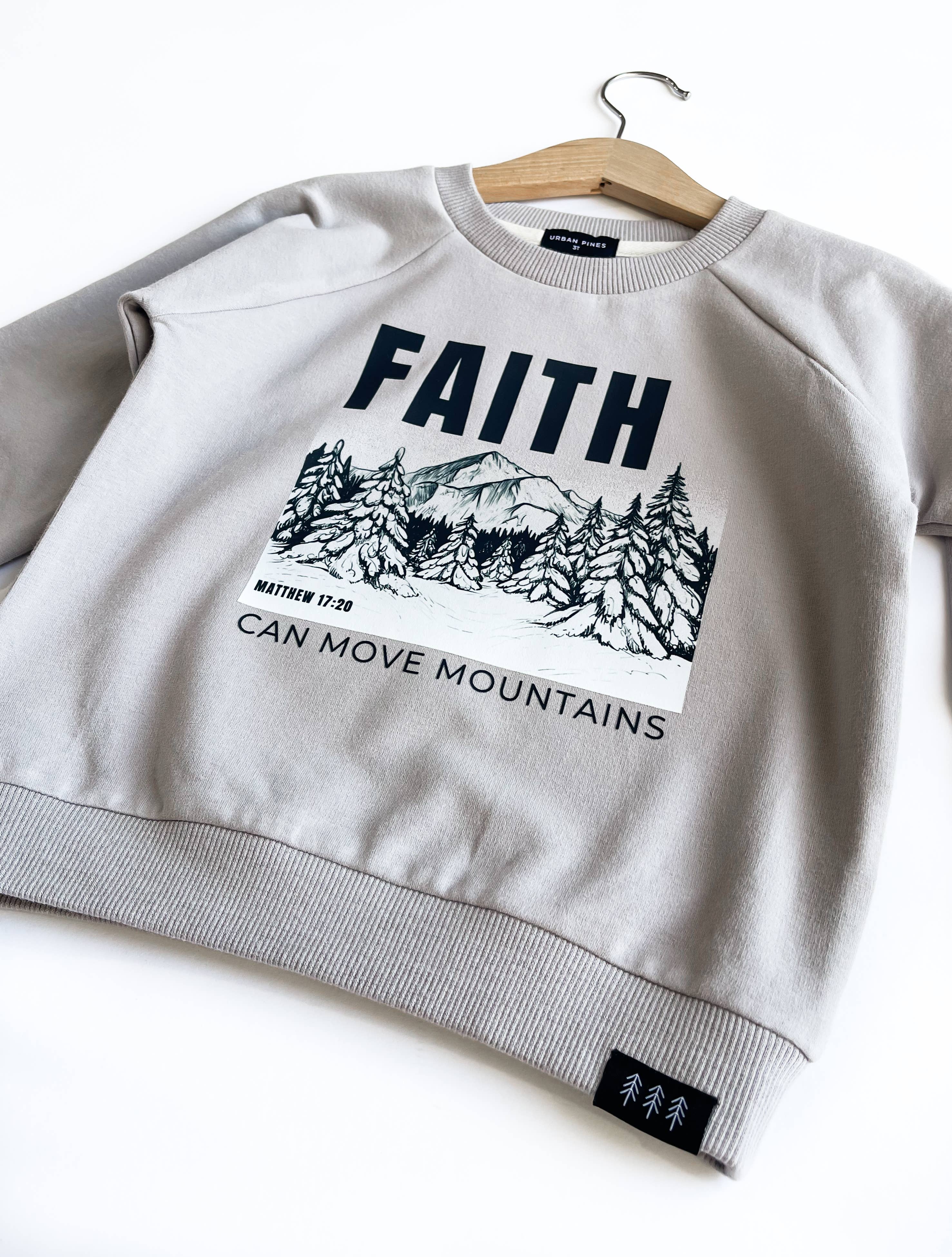 Urban Pines - Wholesale Sweatshirt - Kids - Faith Can Move Mountains Crew2