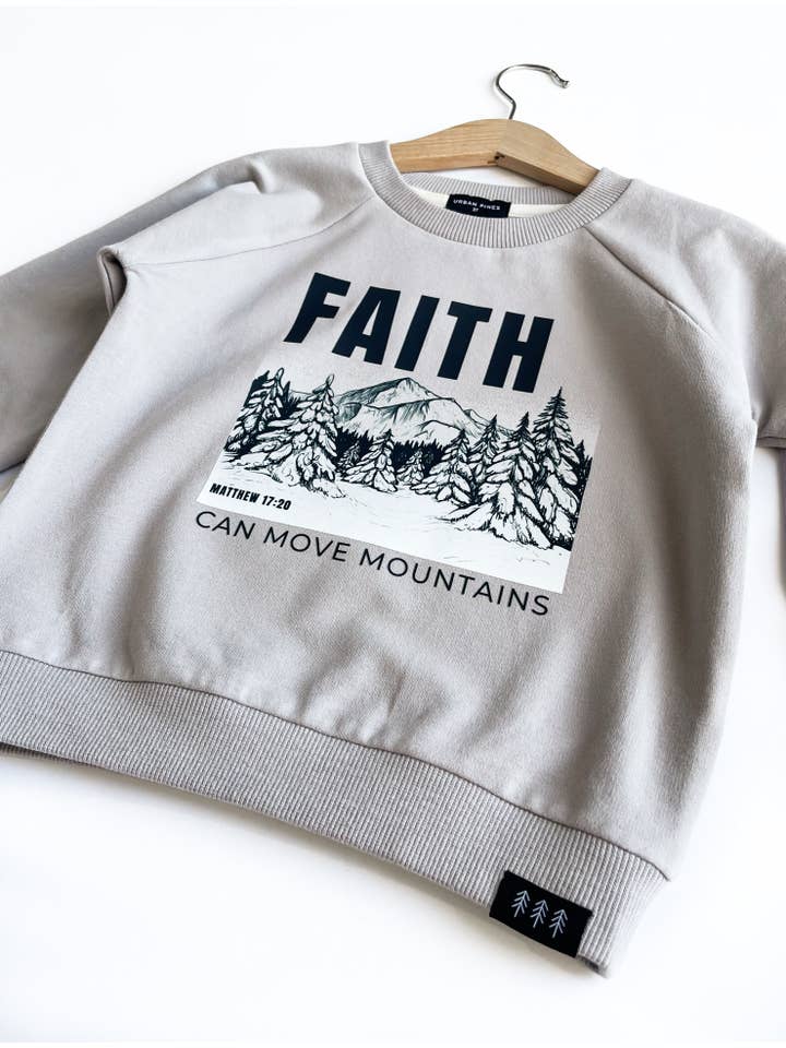 Urban Pines - Wholesale Sweatshirt - Kids - Faith Can Move Mountains Crew2