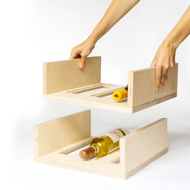 Stackable bottle rack, 2 floors - EL CELLER for wholesale by Debosc