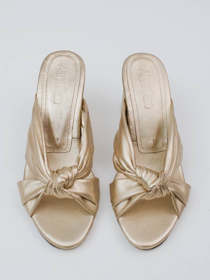 Teresa Mule Gold for wholesale by Alma Caso