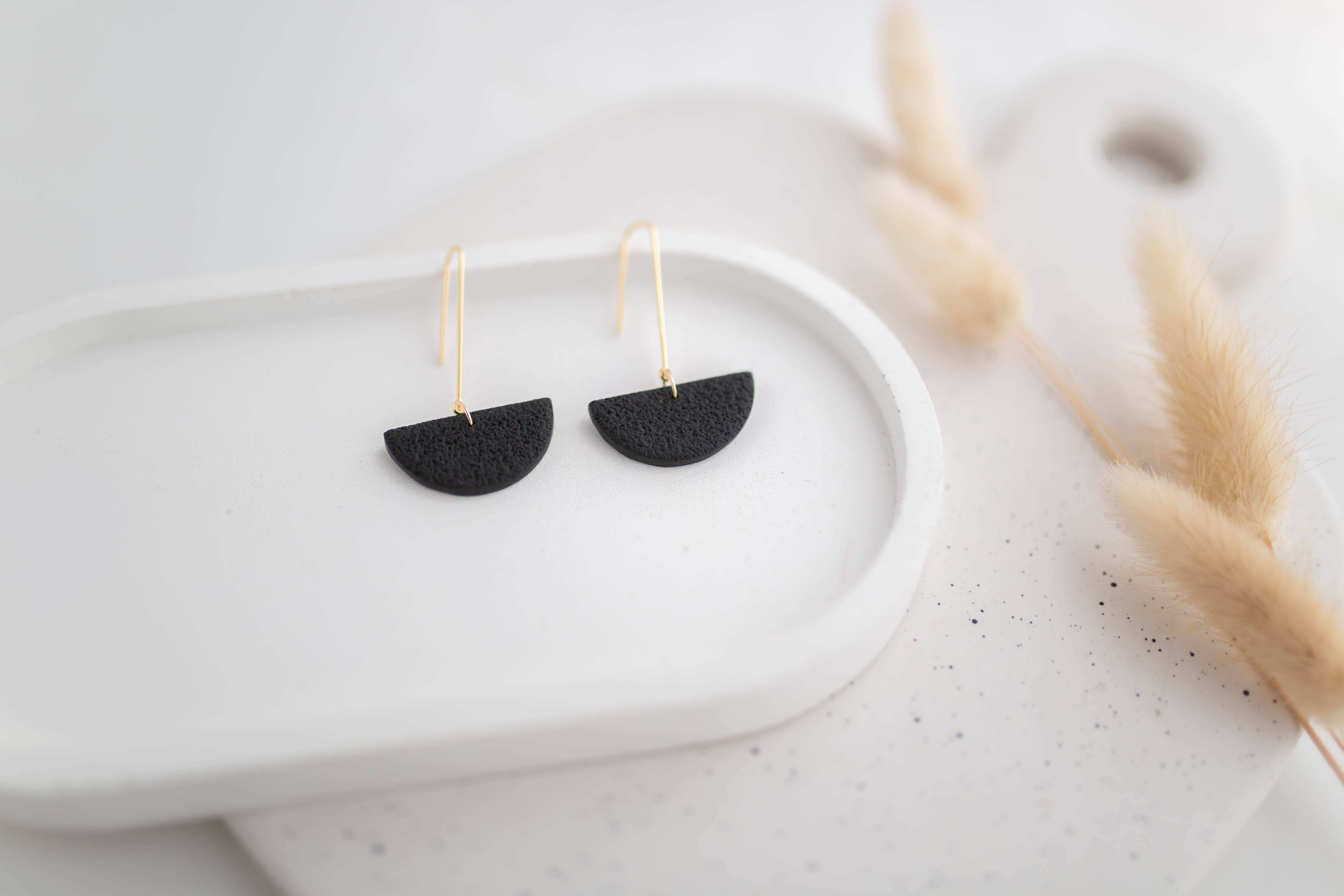 Hazel n Blue - Wholesale Dangle Earrings - Clay Earrings | Semi Circle Drops | All Things Neutral Collection3