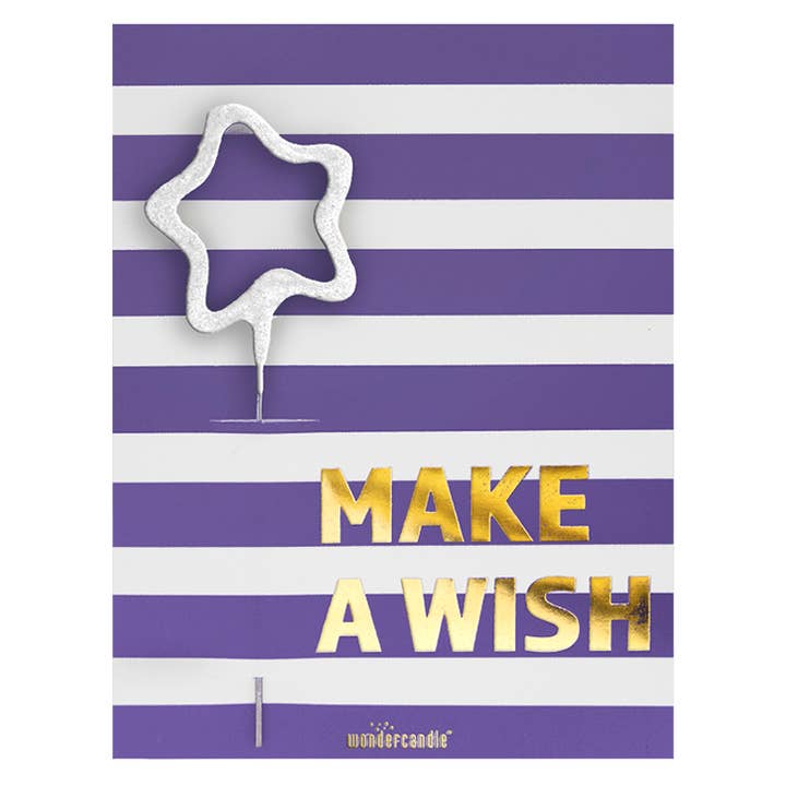 Make a Wish Stripes Mini Wondercard for wholesale by Wondercandle