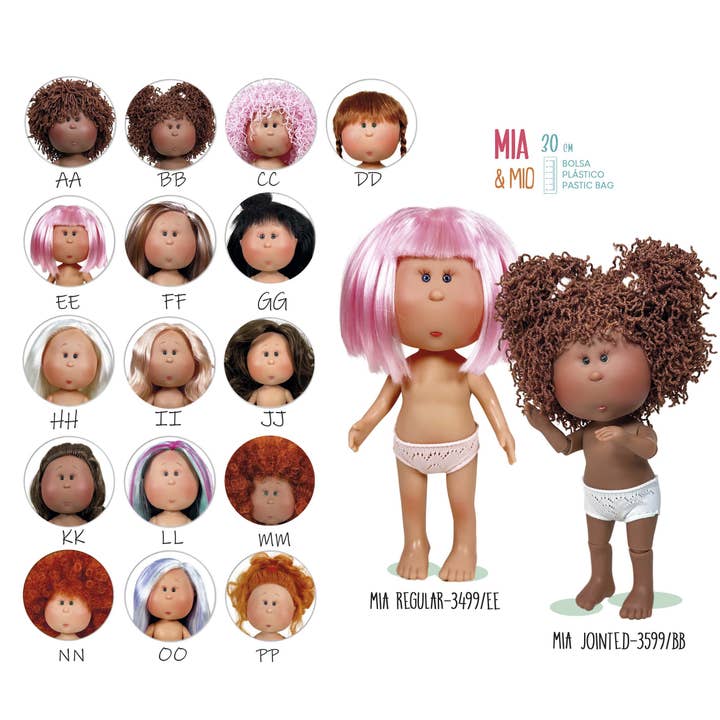 MY DOLL & MIO sous-vêtements standards pour la vente par Nines Artesanals d'Onil Dolls