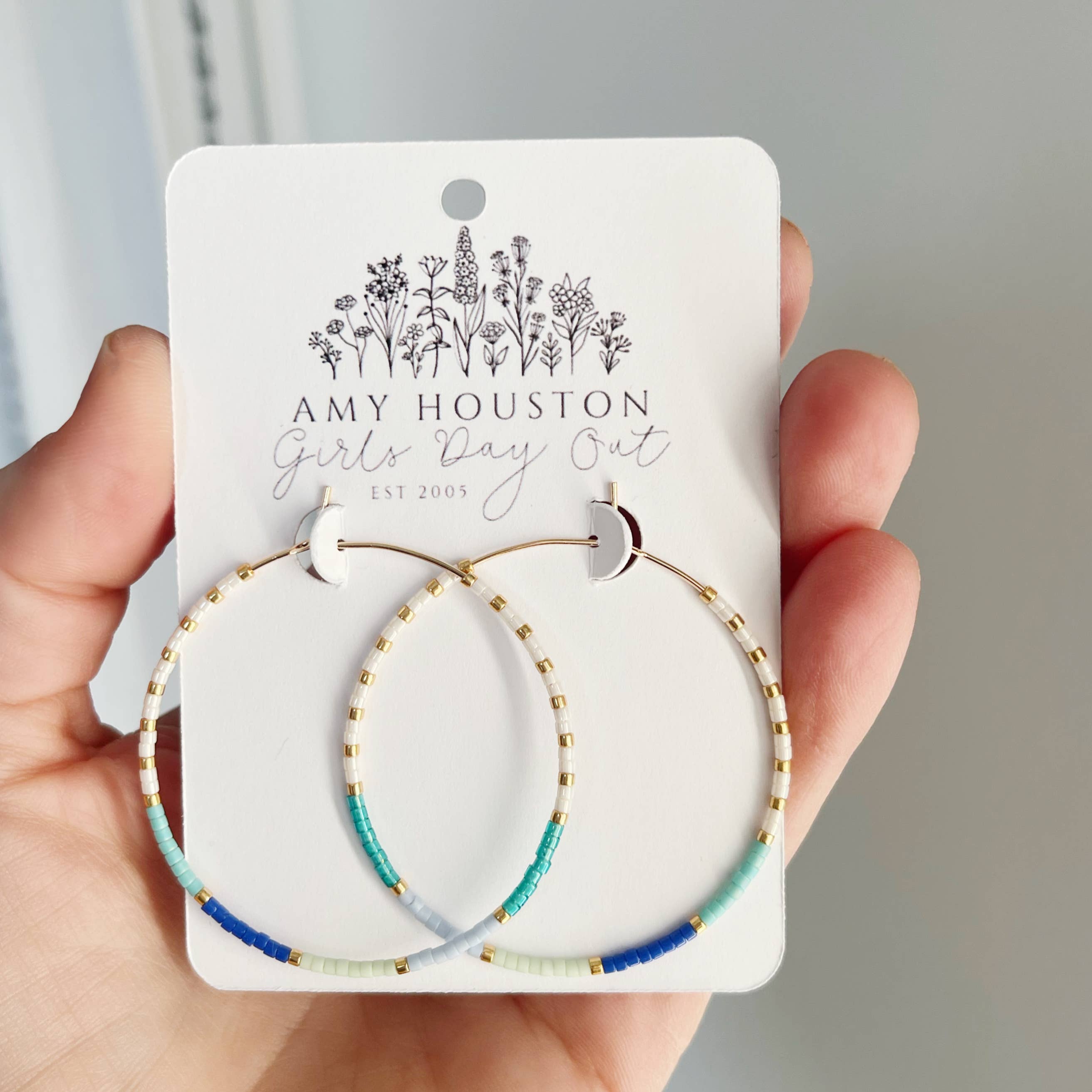 Girls Day Out by Amy Houston - Wholesale Hoop Earrings - Mykonos miyuki glass beaded hoop earrings 3