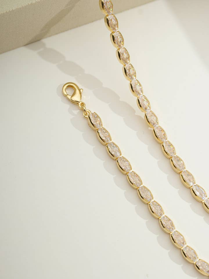 Hypoallergenic Petit Grace Oval Tennis | Fast Shipping for wholesale by Bossaglam Jewelry