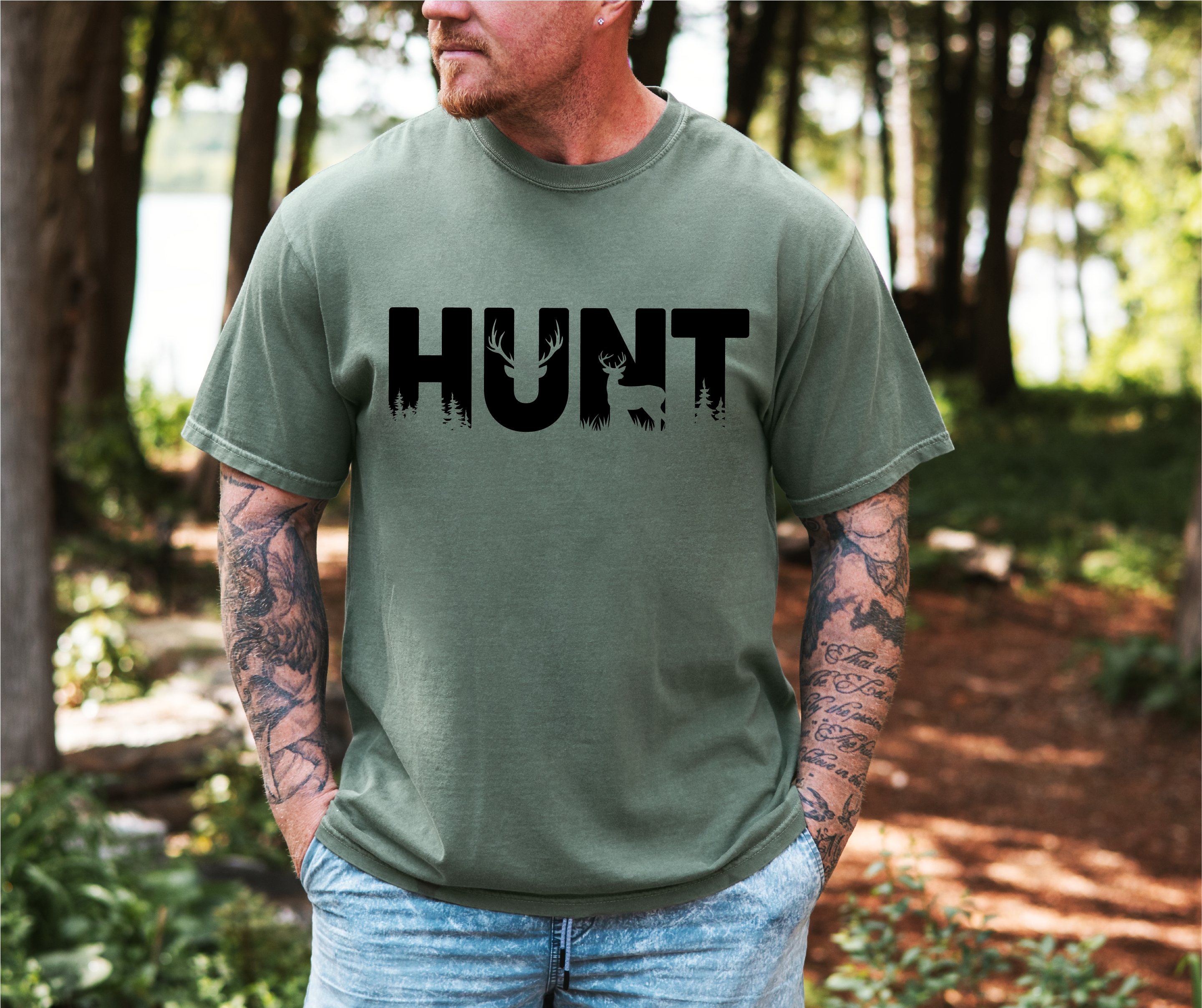 DIYxe - Vendita all'ingrosso Maglietta serigrafata - Unisex - Maglietta unisex HUNT1