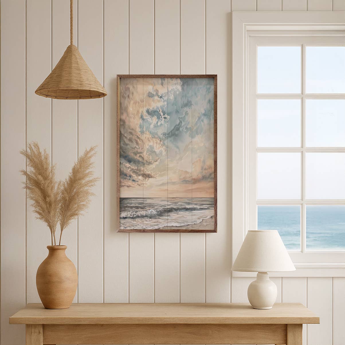 Kendrick Home - Wholesale Christmas Wall Art - Storm Meet Coast By Petals Prints Design2