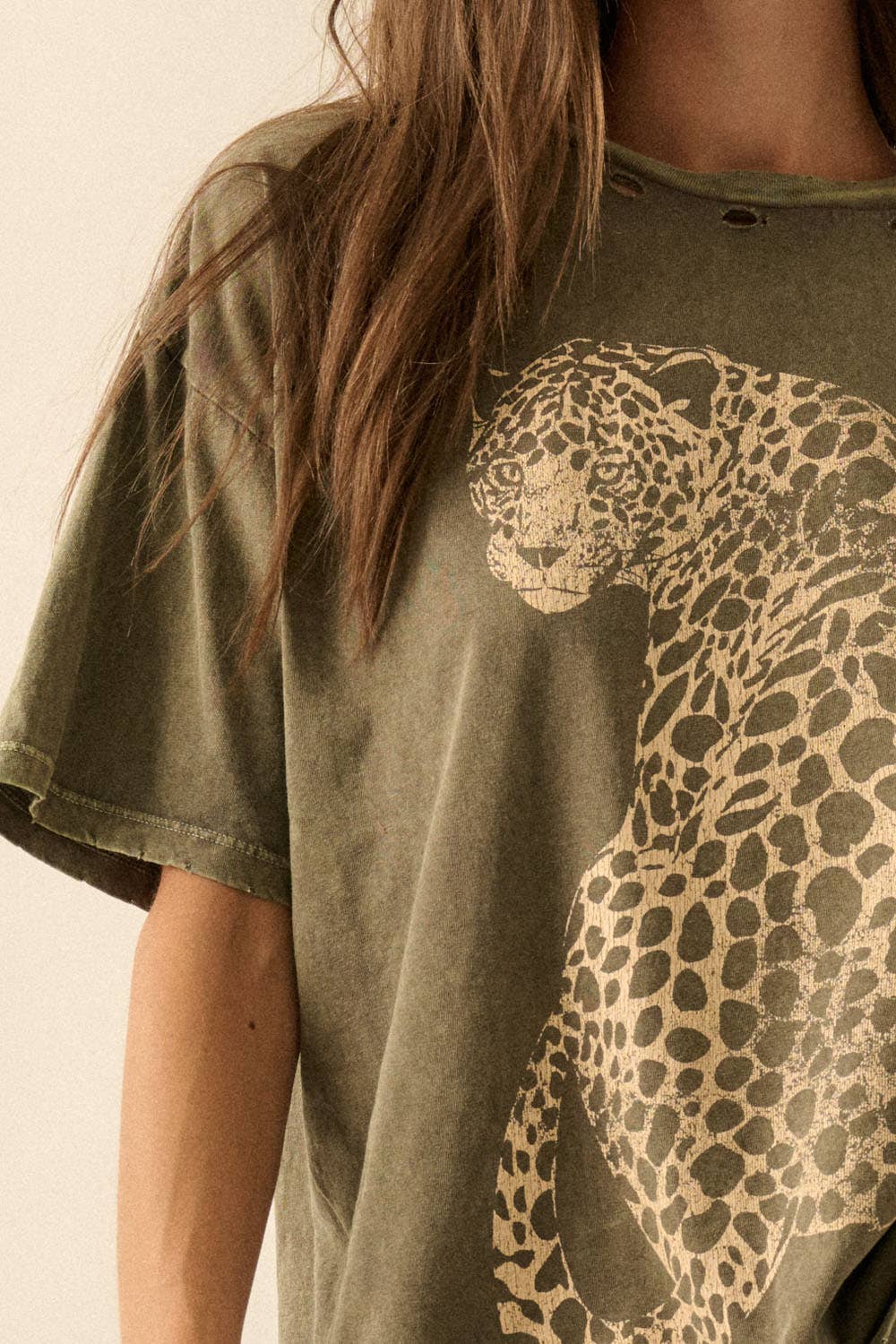 Promesa USA - Wholesale T-Shirt (Graphic) - Women's - Cheetah Mineral-Washed Oversized Graphic Tee7