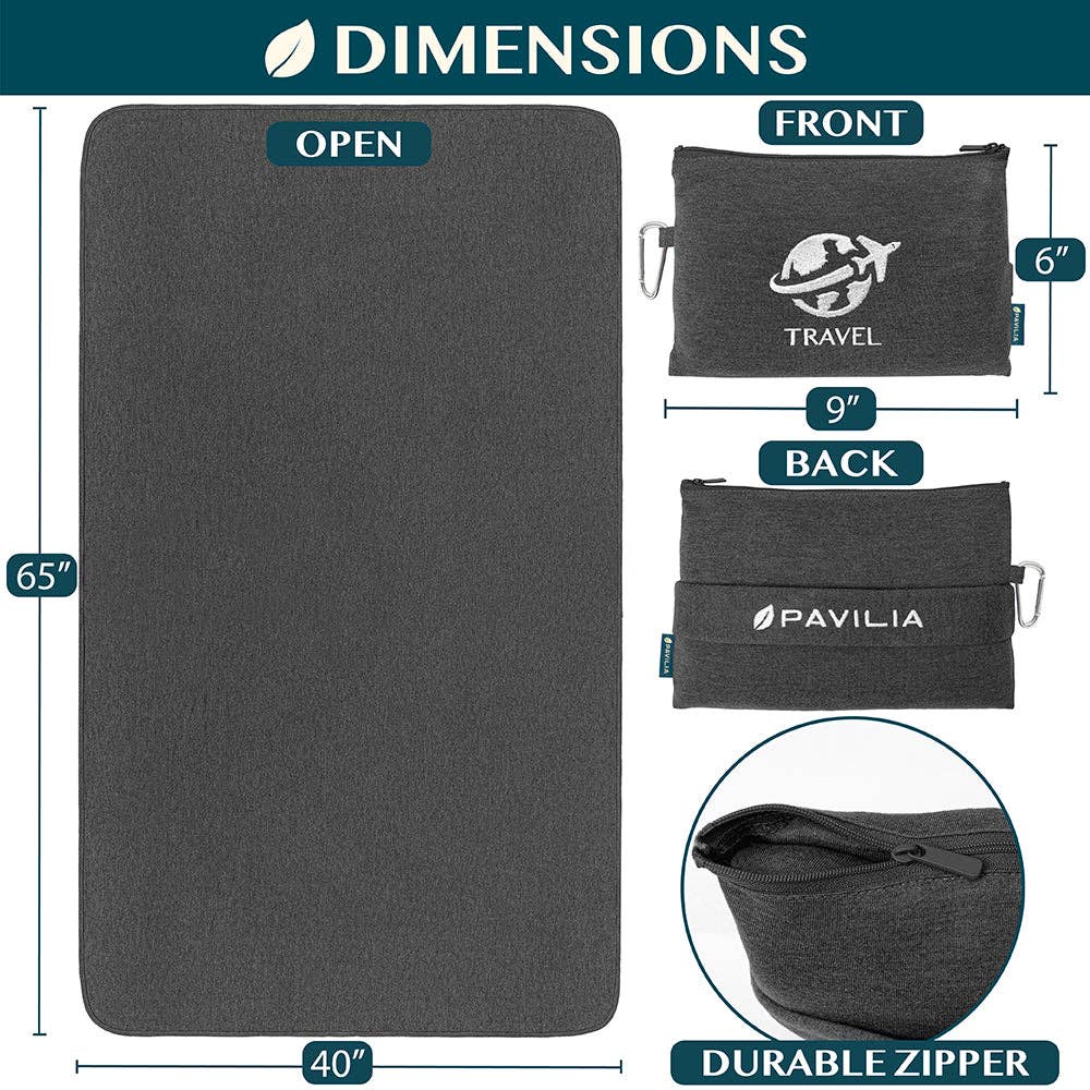 Pavilia - Wholesale Travel Blanket - Compact Fleece Travel Blanket Pillow5