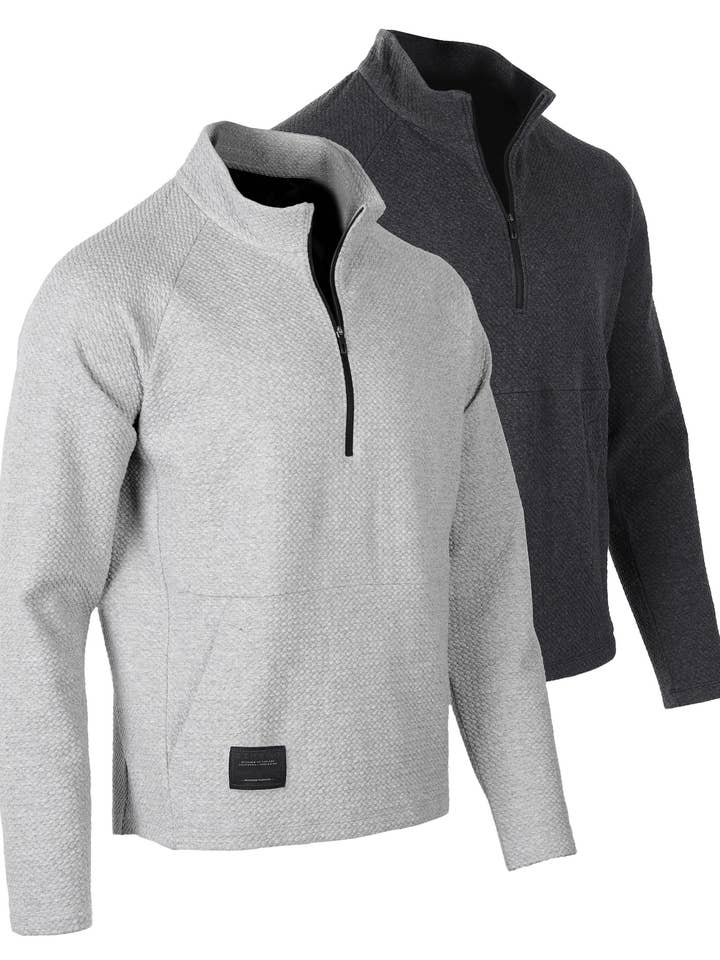 ZIMEGO Men's Slim Roadtripper Half Zip Pullover Sweatshirt for wholesale by ZIMEGO