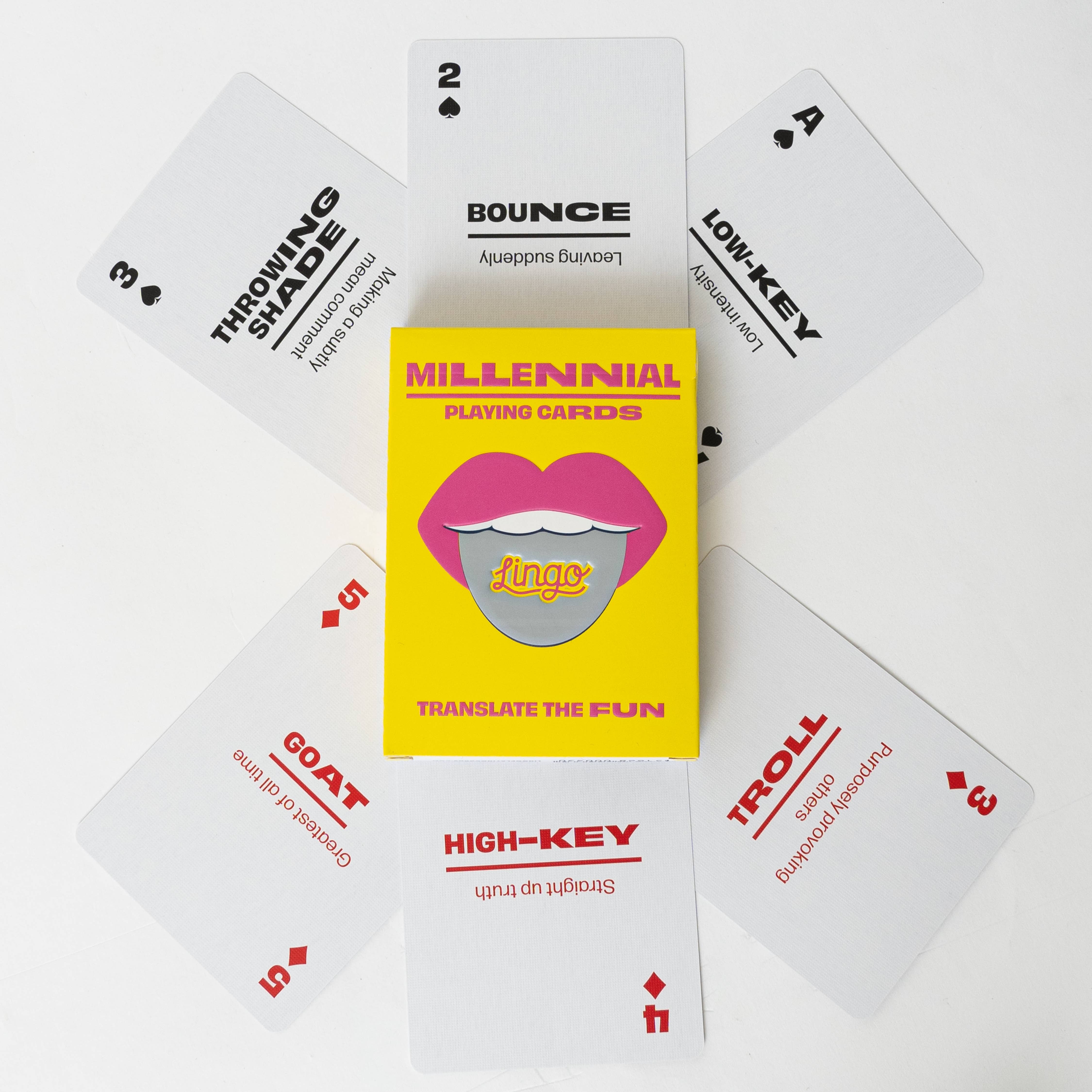 Lingo Playing Cards - Vente Jeu de cartes - Cartes à jouer Millennial Slang8