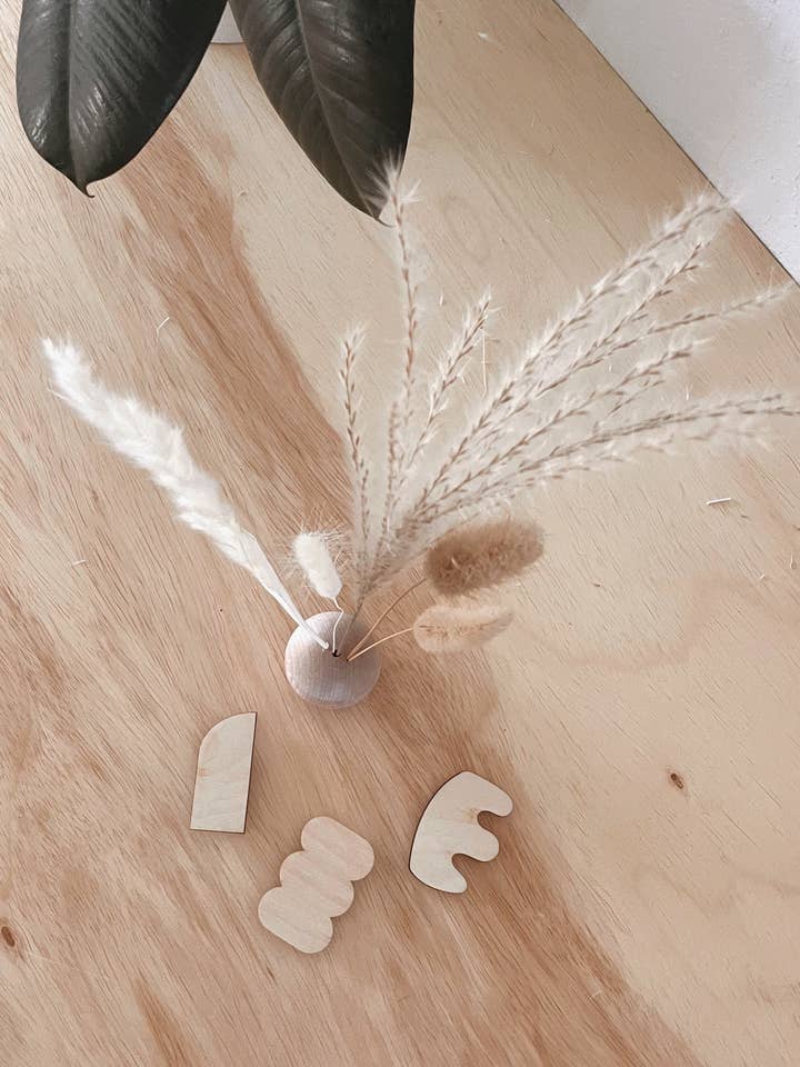 Wood Shapes Magnet Set for wholesale by The Coastal Kind