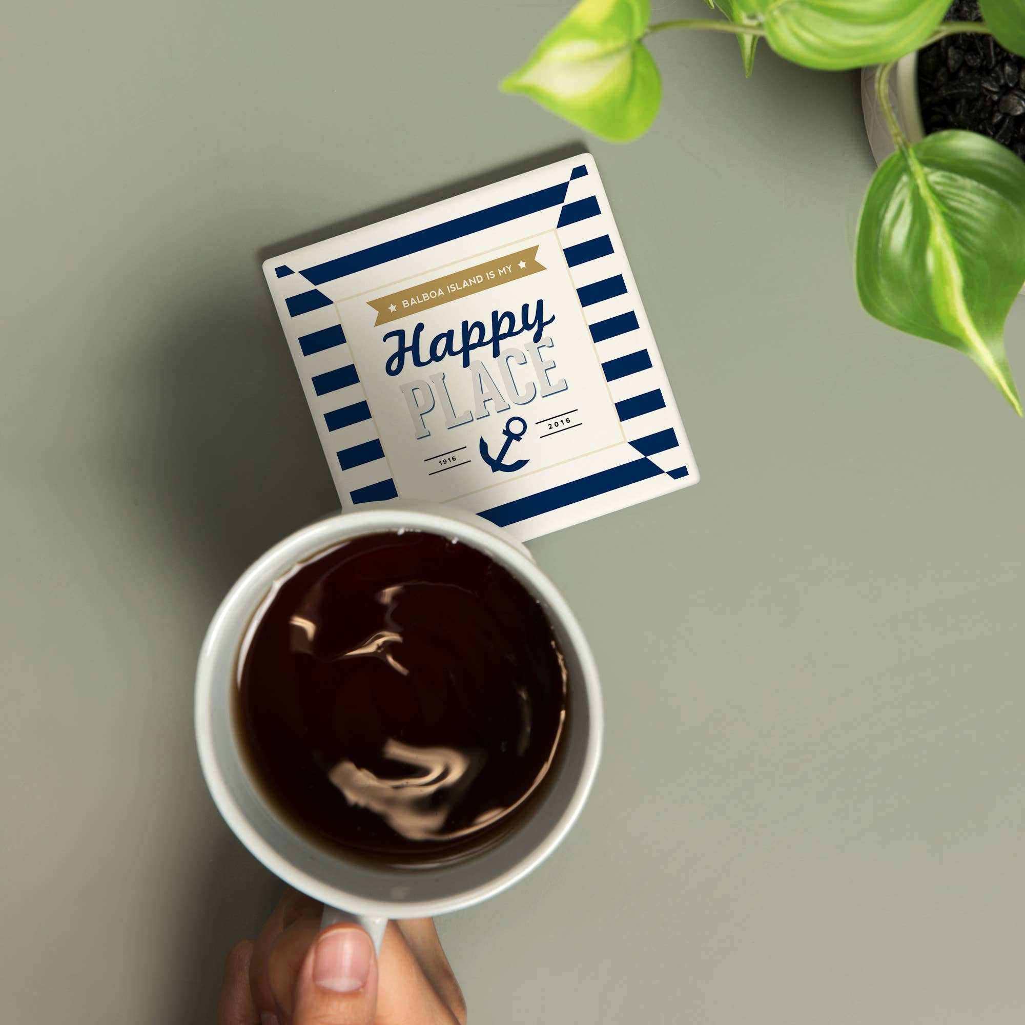 Lantern Press - Wholesale Coasters - Ceramic Coaster Balboa Island, California, Balboa Island …1