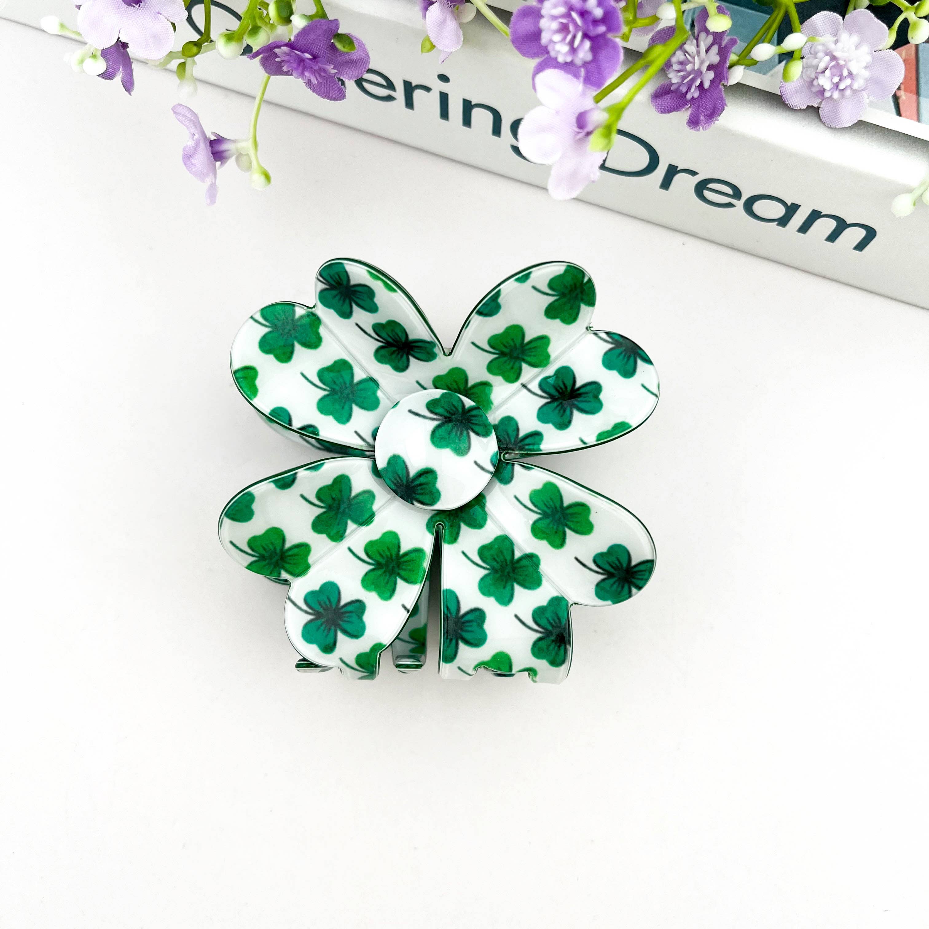 SoapElenGlen - Wholesale Hair Clip - Women's - Four-leaf Clover Claw Clip, St. Patrick's Day Hair Clip4