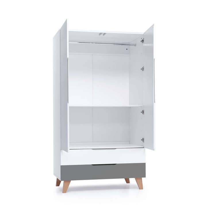 Alondra Baby - Wholesale Cabinet - Nordic children's wardrobe of 110 cm with wooden legs · Lifestyle14