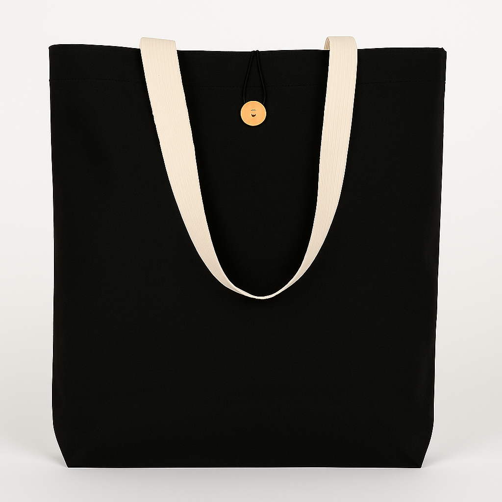 Jam Wear Promos - Wholesale Tote Bag - Unisex - Button Closure Cotton Canvas Tote Bag with Natural Handles 0