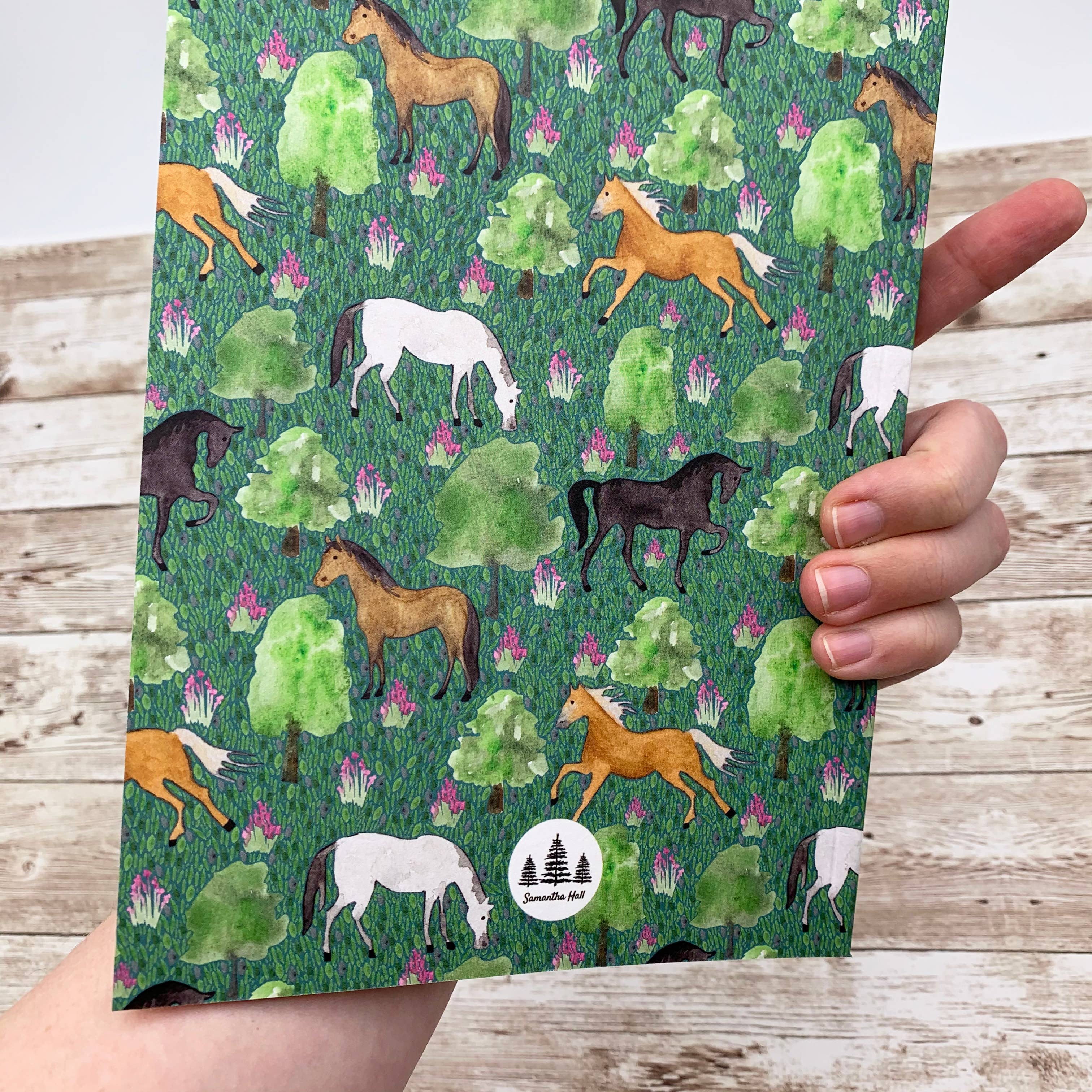 Samantha Hall Designs – wholesale Notebook – Horse Thick A5 Lined Notebook6
