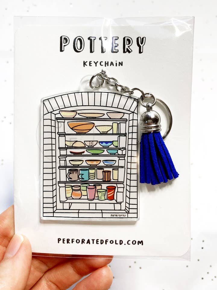 Pottery Kiln Acrylic Keychain for wholesale by Perforatedfold