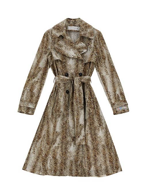 JA2791 TRYKT BOMULD TRENCHCOAT for engroshandel hos Shirtaporter