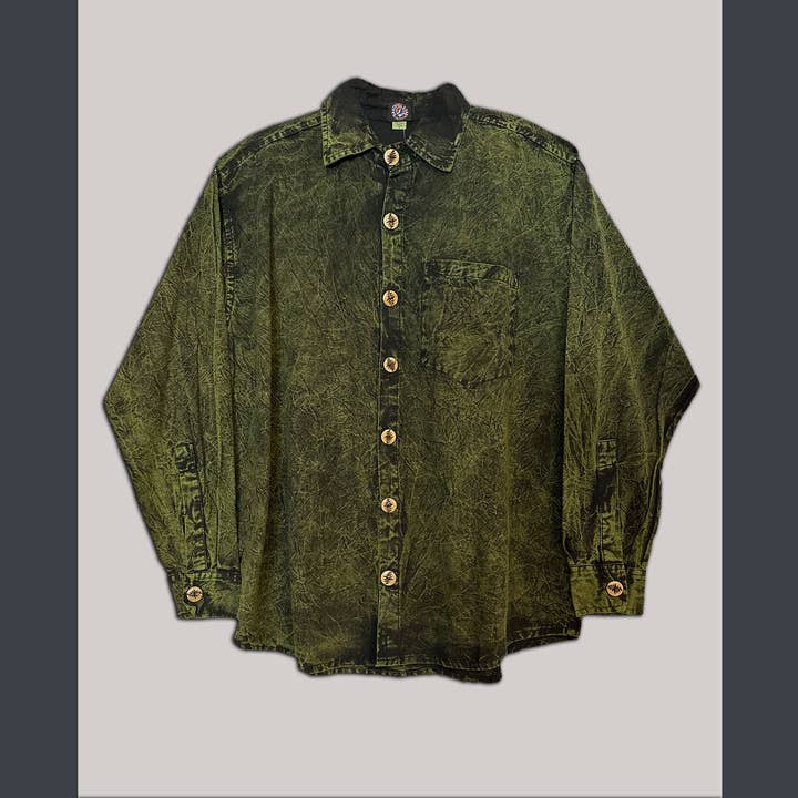 Jayli Clothing – Camisa de botões - Homem por atacado – Camisa de Homem com Botões em Algodão Lavado com Enzima Grateful Dead2