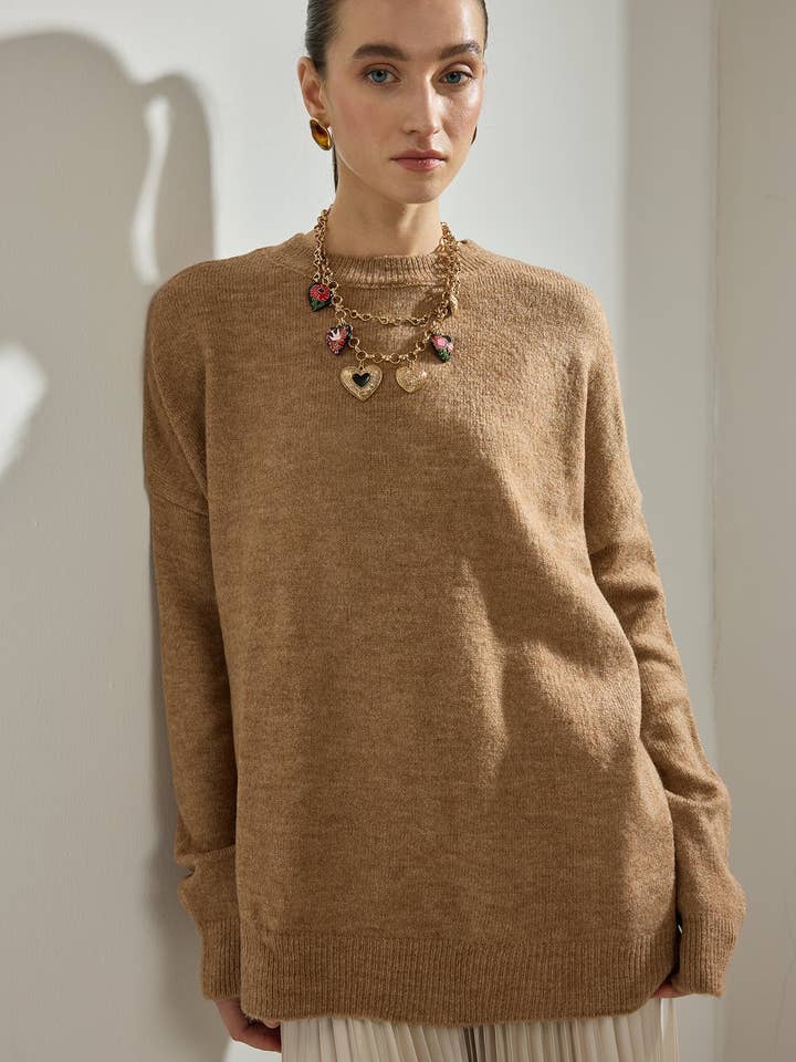 BICYCLE COLLAR CUFF SNAP BUTTON KNITTED SWEATER for wholesale by Touché Privé