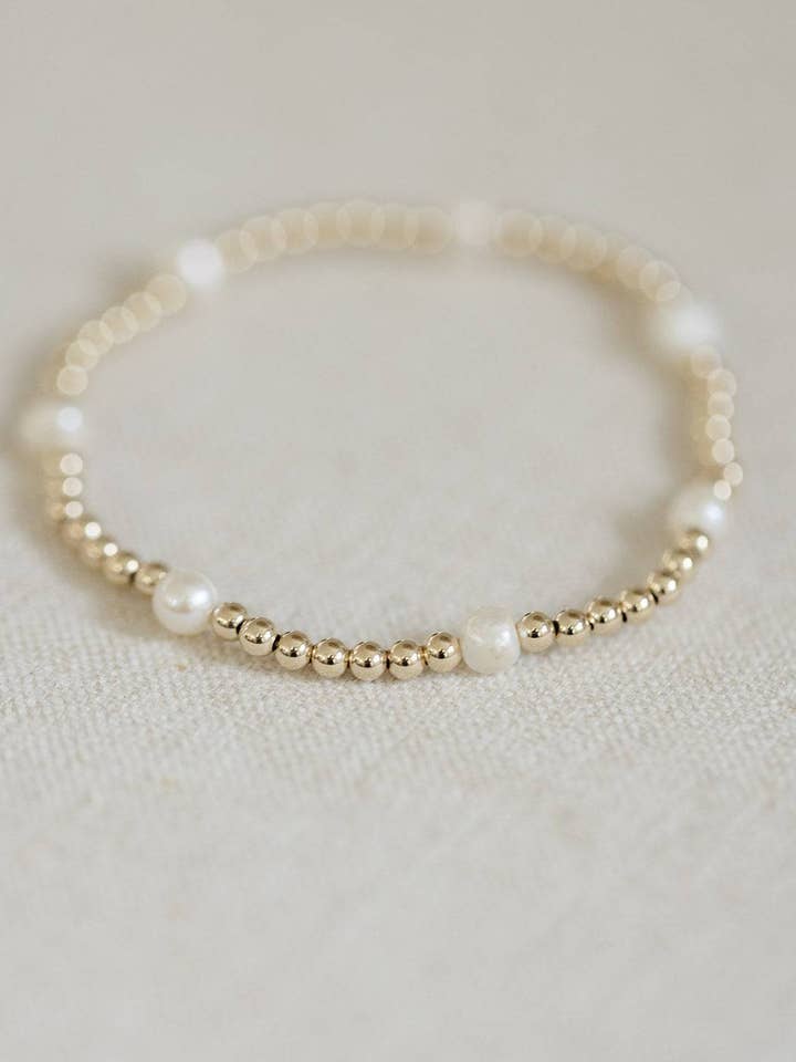 3mm pearl satellite bracelet for wholesale by Coast and Cove