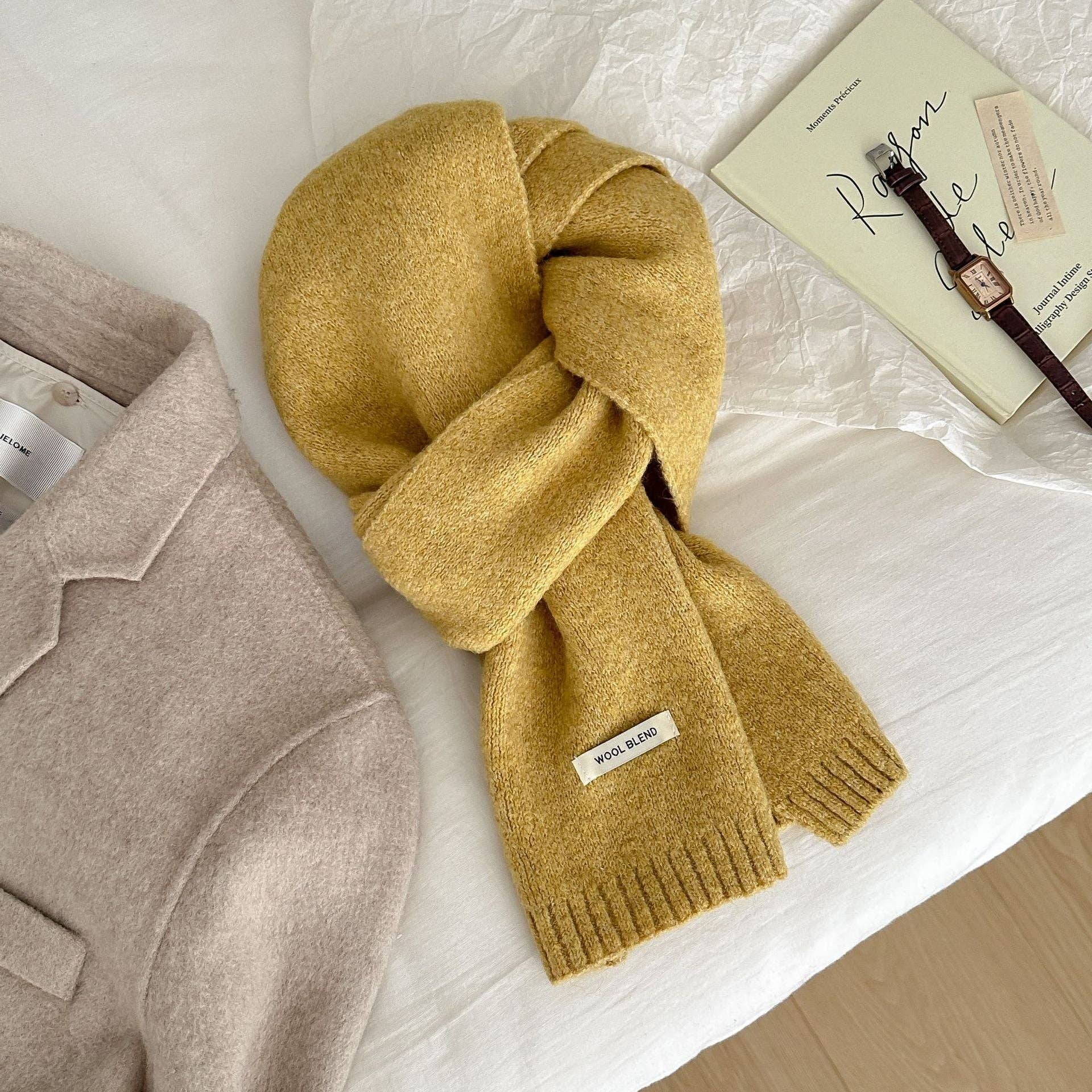 VividLux - Vente Écharpe – femme - Écharpe Enveloppante Unie Confortable3