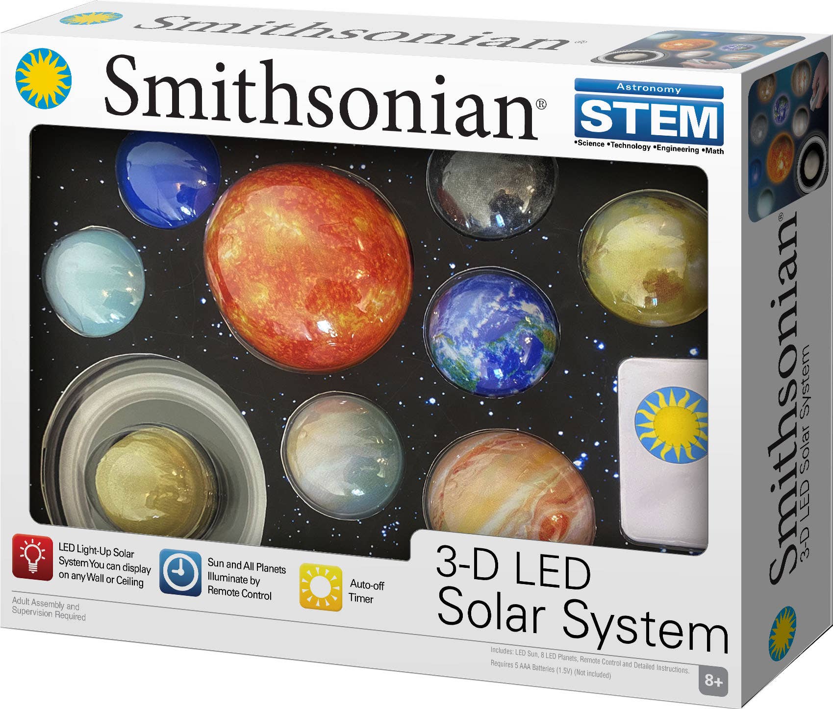Toysmith - Wholesale Toy Set - Kids - Smithsonian 3D LED Solar System2