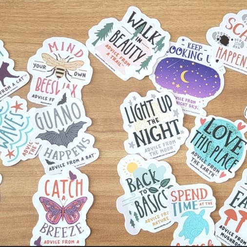 Advice for Life by Your True Nature - Wholesale Sticker - Advice from the Ocean-Typography Sticker1