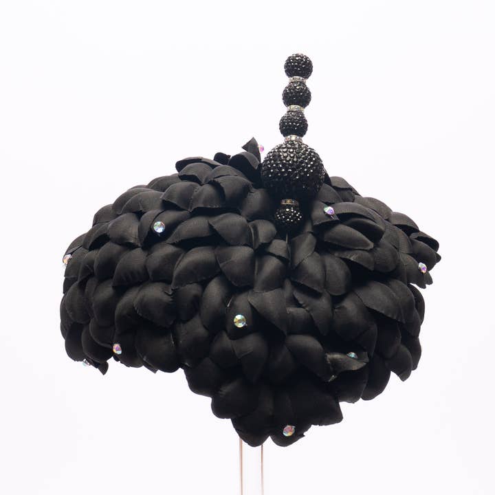 KaKyCo – wholesale Fascinator hat – Women's – Rose petals coving entire hat w/hat pin on one side | AJ869S9