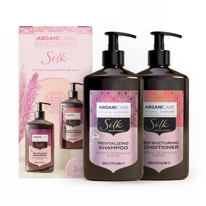 Silk Protein Shampoo+balsam för wholesale av ARGANICARE