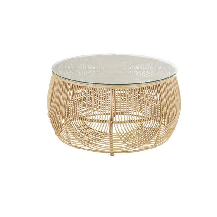 UMA Home Decor - Wholesale Coffee Table - Traditional Light Brown Rattan Coffee Table