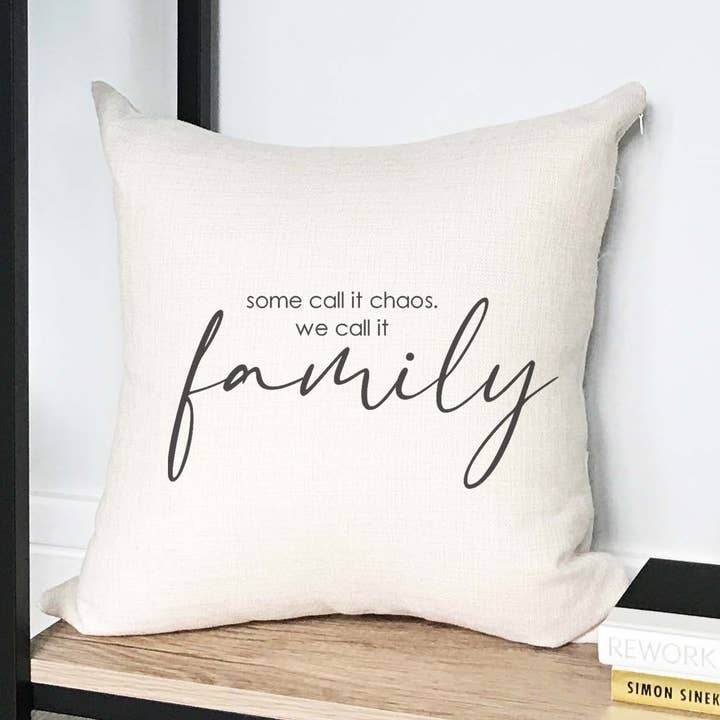 We Call It Family - 18"x18" Hand Printed Cover for wholesale by Branscombe Design Co