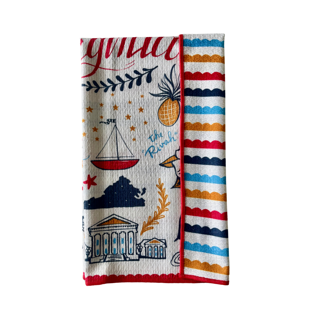 KEVA - Wholesale Tea Towel - Double Sided Virginia Love Tea Towel1