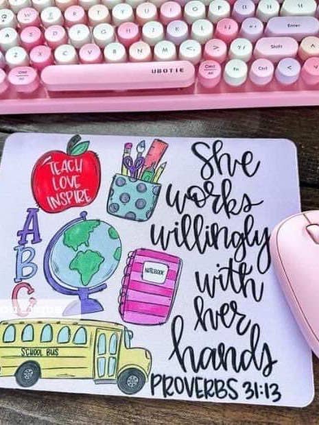 Trabaja con gusto con sus manos Alfombrilla de ratón para venta al por mayor de Beas Co Wholesale