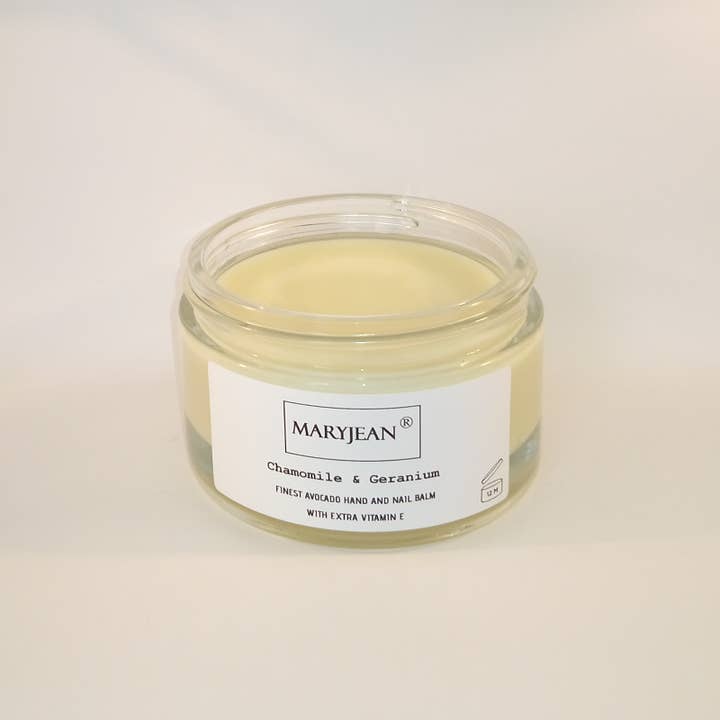 Avocado Hand And Nail Chamomile Geranium Balm for wholesale by Mary Jean